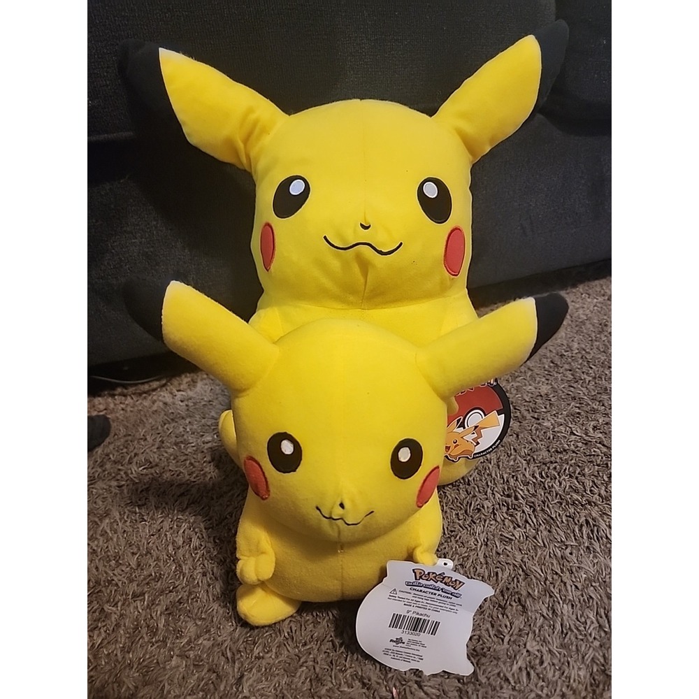 Set Of 2 Pokemon Pikachu‎ Plush 2020 Toy Factory Model #313X000
